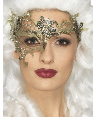  Metallische Maske für Damen festliches-Zubehör gold, fig. 1 