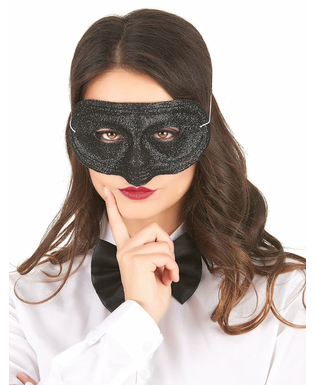  Glitzer-Maske für Damen schwarz, fig. 1 