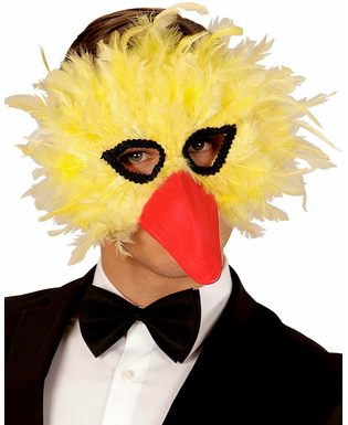  Feder Maske gelber Vogel für Erwachsene, fig. 1 