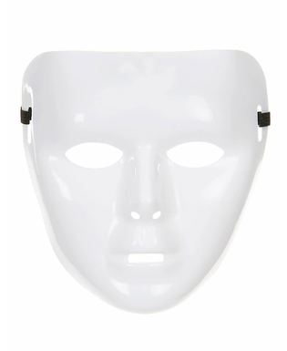  Masque blanc brillant Adulte, fig. 1 