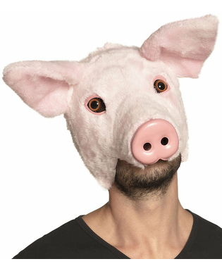  Masque cochon peluche adulte, fig. 1 