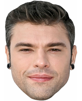  Erwachsene Fedez-Maske aus Pappe, fig. 1 