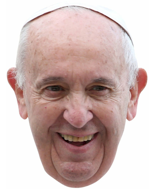  Pappmaske Papst Franziskus für Erwachsene, fig. 1 