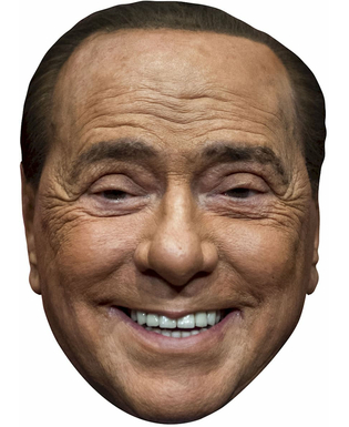  Masque en carton Silvio Berlusconi adulte, fig. 1 