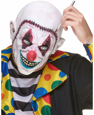  Masque latex clown crâne recousu adulte, fig. 1 