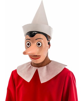  Masque plastique Pinocchio avec nez détachable adulte, fig. 1 