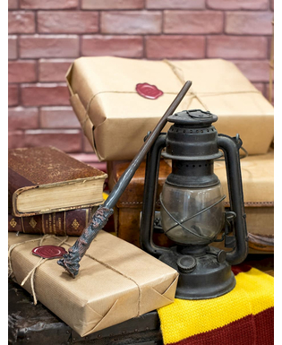  Harry Potter™-Zauberstab mit Glaskasten Accessoire braun 35 cm, fig. 2 