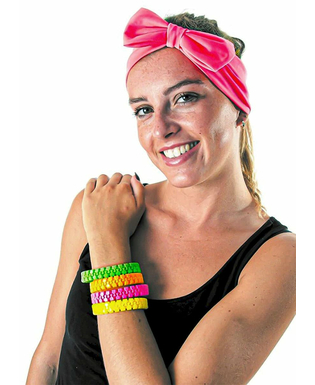  Bracelet zip rose fluo adulte, fig. 2 