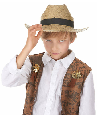  Chapeau cowboy en paille enfant, fig. 2 