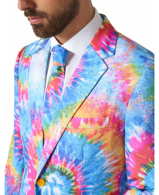  Mr. Tie-Dye Opposuits™-Anzug für Erwachsene blau-gelb-rosa, fig. 2 