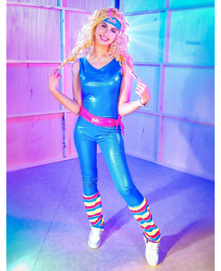  Barbie™ Aerobic-Kostüm Damen blau, fig. 2 