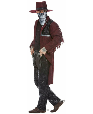  Cowboy-Kostüm Halloween-Verkleidung Wilder Westen rot-schwarz, fig. 2 