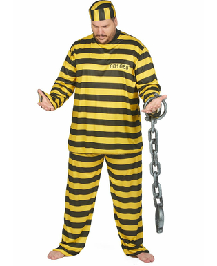  Déguisement grande taille prisonnier jaune adulte, fig. 2 