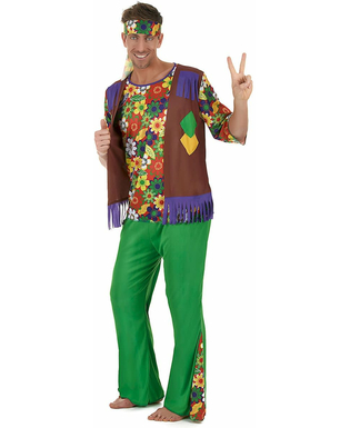  Déguisement Hippie flower power homme, fig. 2 