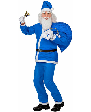  Déguisement Père Noël bleu homme, fig. 2 