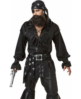  Déguisement pirate chemise noire homme, fig. 2 