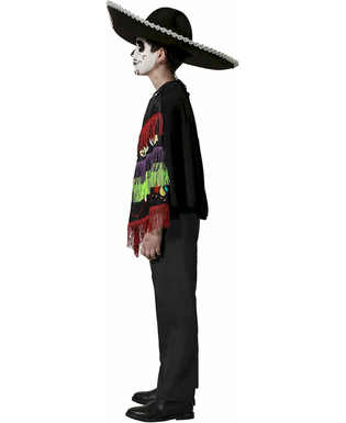  Déguisement poncho squelette Dia de los muertos enfant, fig. 2 