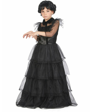  Gothic Ballkleid Kostüm für Mädchen schwarz, fig. 2 