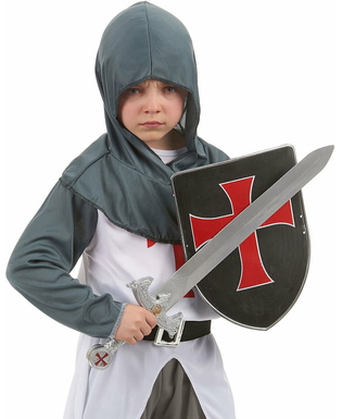  Kit bouclier et épée de chevalier croisé en plastique pour Enfant, fig. 2 