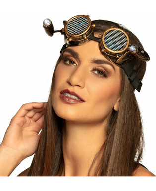  Stilvolle Steampunk-Brille Accessoire für Erwachsene braun-schwarz, fig. 2 