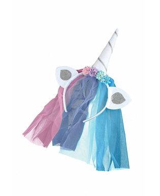  Serre-tête licorne avec voile multicolore adulte, fig. 2 