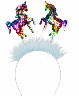  Serre-tête licornes sequins multicolores adulte, fig. 2 