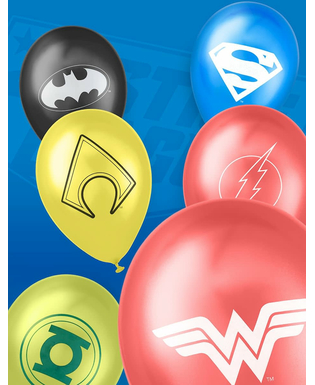  10 Latexballons der Justice League 25 x 32 cm, fig. 2 