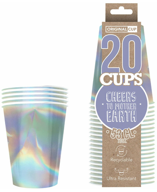  20 Gobelets américains carton recyclable rainbow iridescent 53 cl, fig. 2 