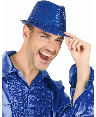  Chapeau borsalino à sequins bleu foncé adulte, fig. 3 