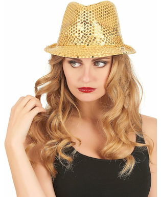  Chapeau borsalino à sequins doré adulte, fig. 3 