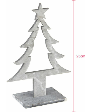  Weihnachtsbaum-Deko aus Holz grau, fig. 2 