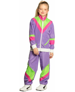  80er-Kostüm für Kinder Jogginganzug lila-grün-pink, fig. 3 