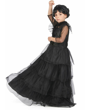  Gothic Ballkleid Kostüm für Mädchen schwarz, fig. 3 