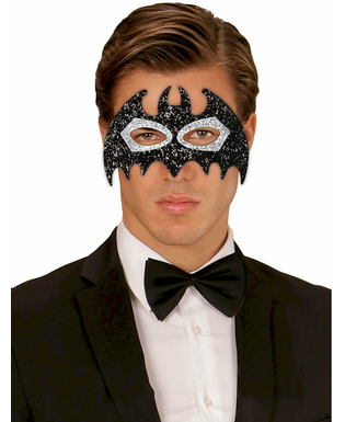  Masque chauve souris brillant noir et gris adulte, fig. 2 