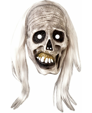  Verfaulte Zombie-Maske Halloween-Zubehör mit Haaren weiss-grau, fig. 2 