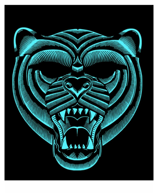  Masque tigre à LED réactives adulte, fig. 2 