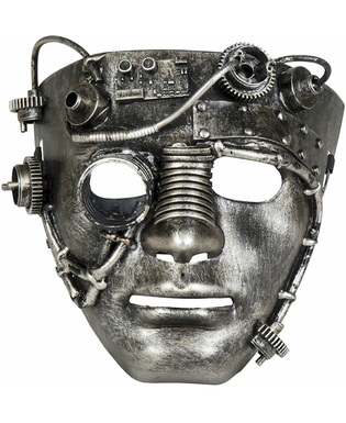  Masque visage chromé Steampunk adulte, fig. 2 