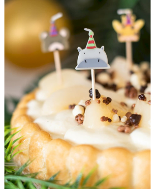  Partyspieße mit Tiere Kindergeburtstag Kuchen-Deko bunt 2,5 x 2,5 cm, fig. 3 