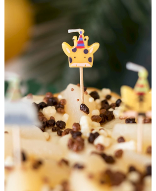  Partyspieße mit Tiere Kindergeburtstag Kuchen-Deko bunt 2,5 x 2,5 cm, fig. 4 