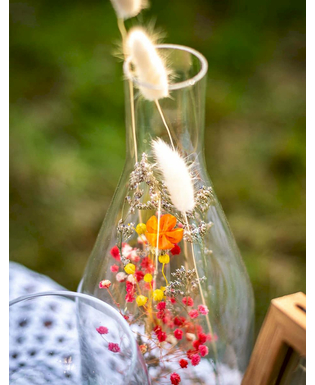  Flasche mit bunten Trockenblumen 12 x 32 cm, fig. 3 