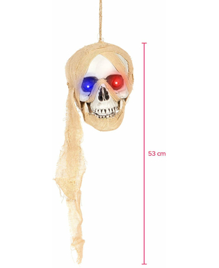  Hängender Piratenschädel Halloween-Deko leuchtend 53 cm, fig. 4 