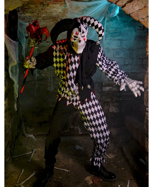  Déguisement clown Arlequin d'Halloween homme noir, fig. 4 