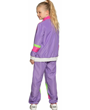  80er-Kostüm für Kinder Jogginganzug lila-grün-pink, fig. 4 