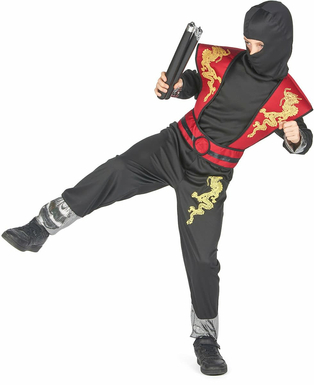  Déguisement ninja dragon jaune garçon, fig. 4 