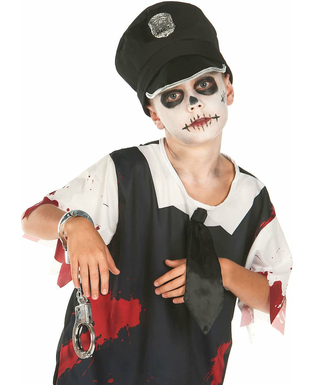  Schwarz-weißes Zombie-Polizeikostüm für Kinder, fig. 4 