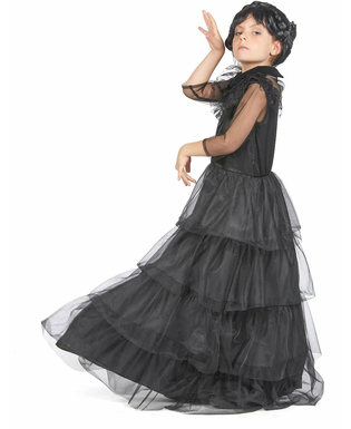  Gothic Ballkleid Kostüm für Mädchen schwarz, fig. 4 