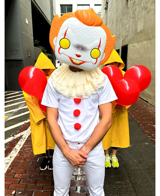  Pennywise™-Maske für Erwachsene weiß-orange-gelb, fig. 3 