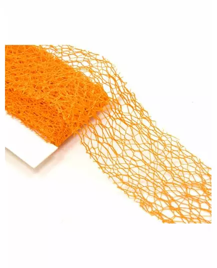 Orange fancy ribbon 3 m x 4 cm