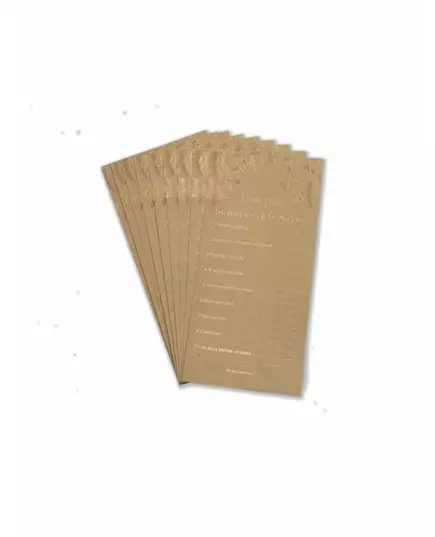 10 Glückwunschkarten für Brautpaare in Kraft und Bronze 22 x 11 cm zum Ausfüllen