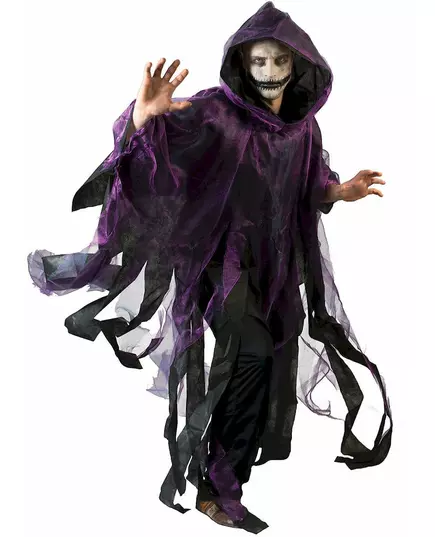 Mantello viola e nero da adulto Halloween